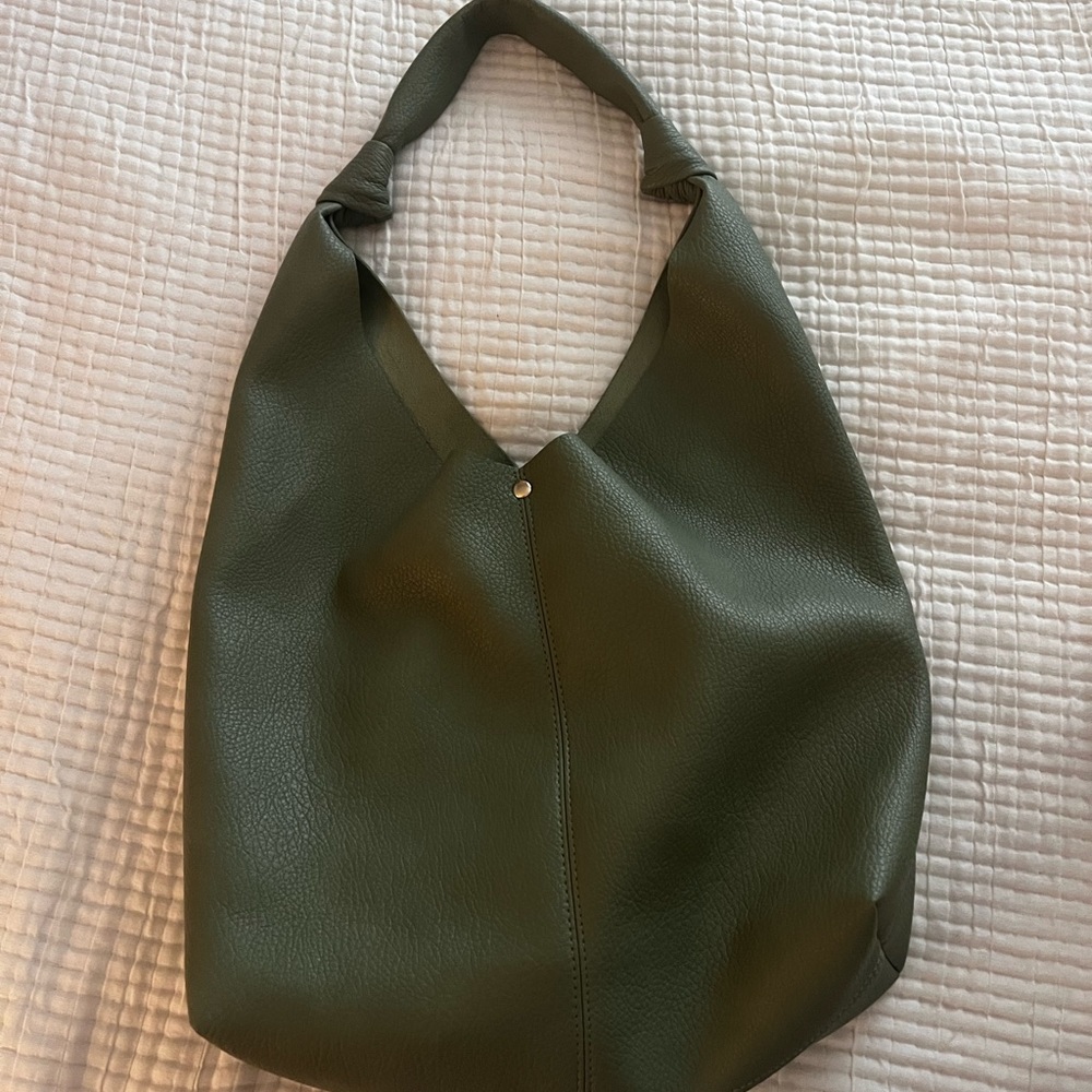 Anthropologie Love Knot Slouchy Bag Green
